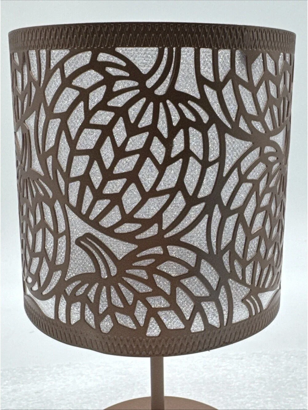 Yankee Candle Chevron Pumpkin Pedestal 2” Tea Light Holder 7-1/2” Halloween Fall